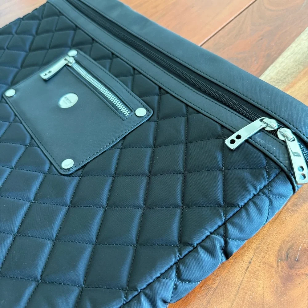 Knomo Quilted Black Laptop Bag
